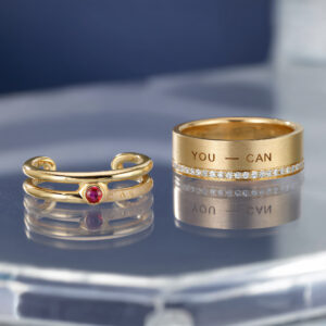 18k gold couple ring