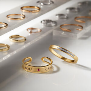 18k gold couple rings
