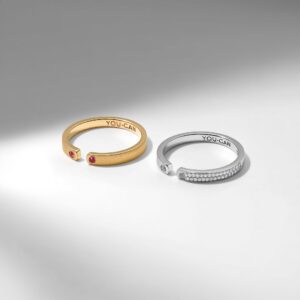 18k gold couple ring