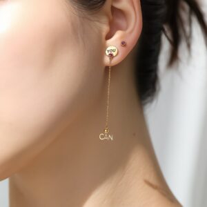 18k yellow gold earring
