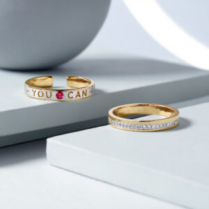 18k gold couple ring