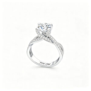 2 Carat Round Cut Solitaire Diamond Ring | YOUCAN Women's Wedding Band