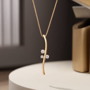 18k gold diamond pendant