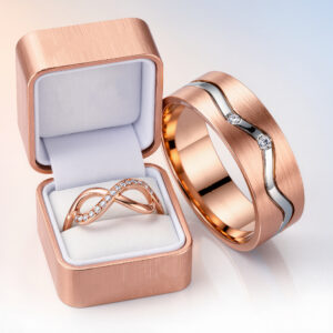 18k gold couple ring